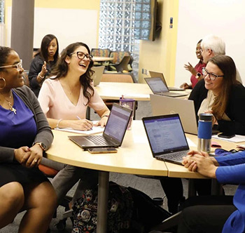 group of people interacting in a Collaborative Labs room