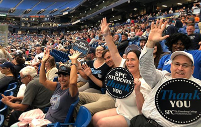 students attending SPC Night at the Trop event