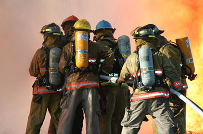 firefighters training at the SPC Fire Training Center