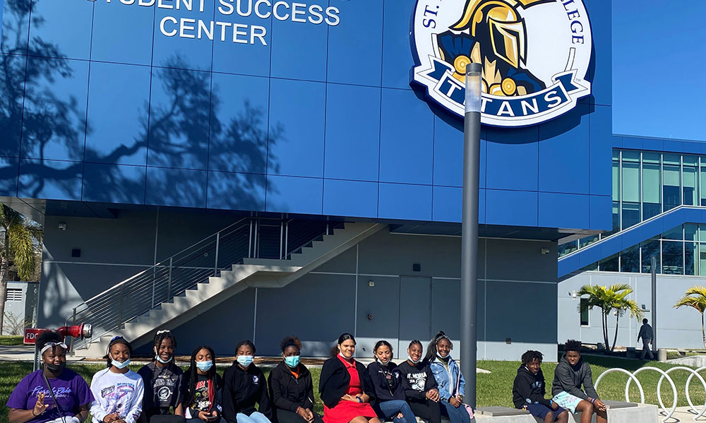 group of students at FAMU event