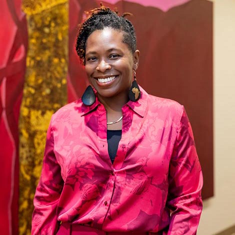 portrait of Dawn Grady wearing a red shirt