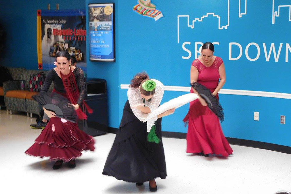 Dancers performing at the Hispanic Heritage event at SPC Downtown Center