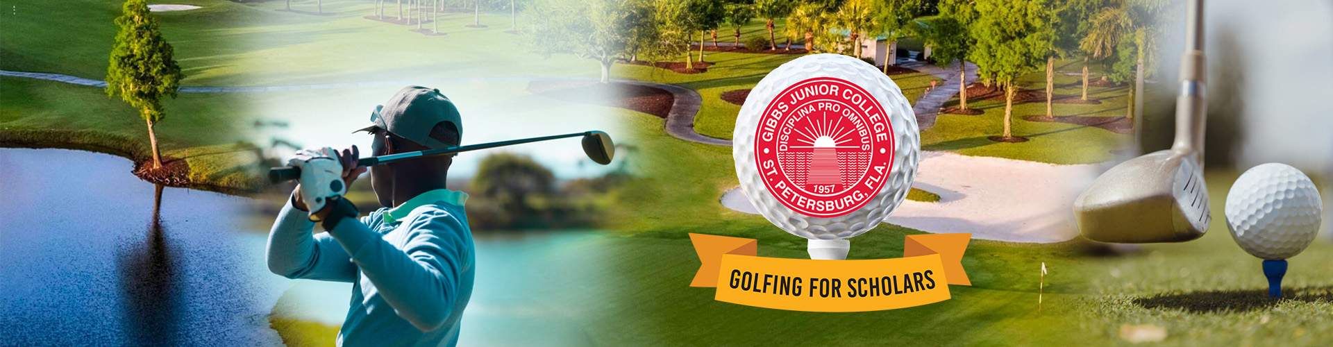 collage of golfing tournament images