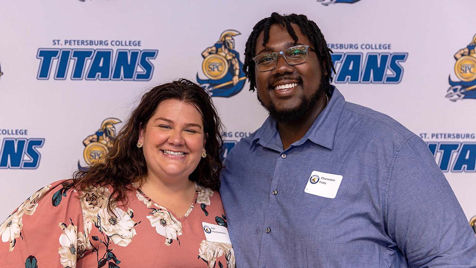 a couple of SPC alumni smiling