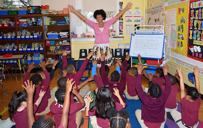 Deniann Grant teaching students in her classroom