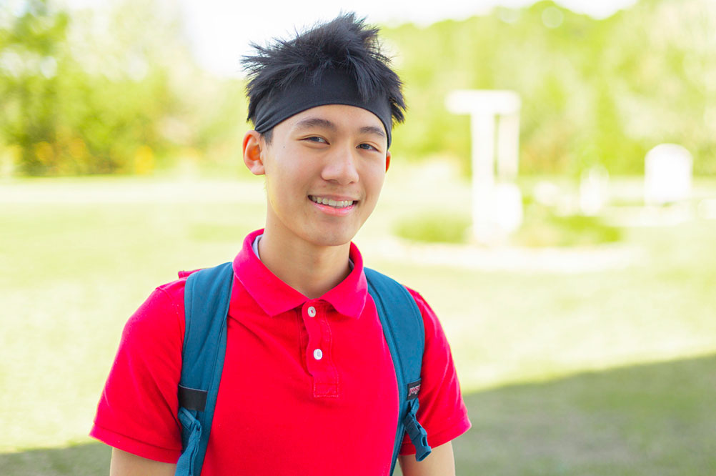 female veteran student smiling