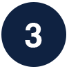 number three in blue