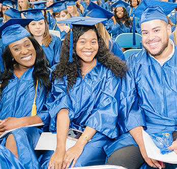 Three SPC GRaduates at the commencement ceremony