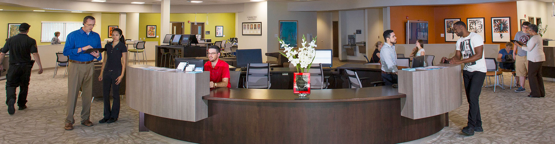SPC Tarpon Spring main lobby with people interacting